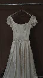 1940s Square Neck Ballet Gown