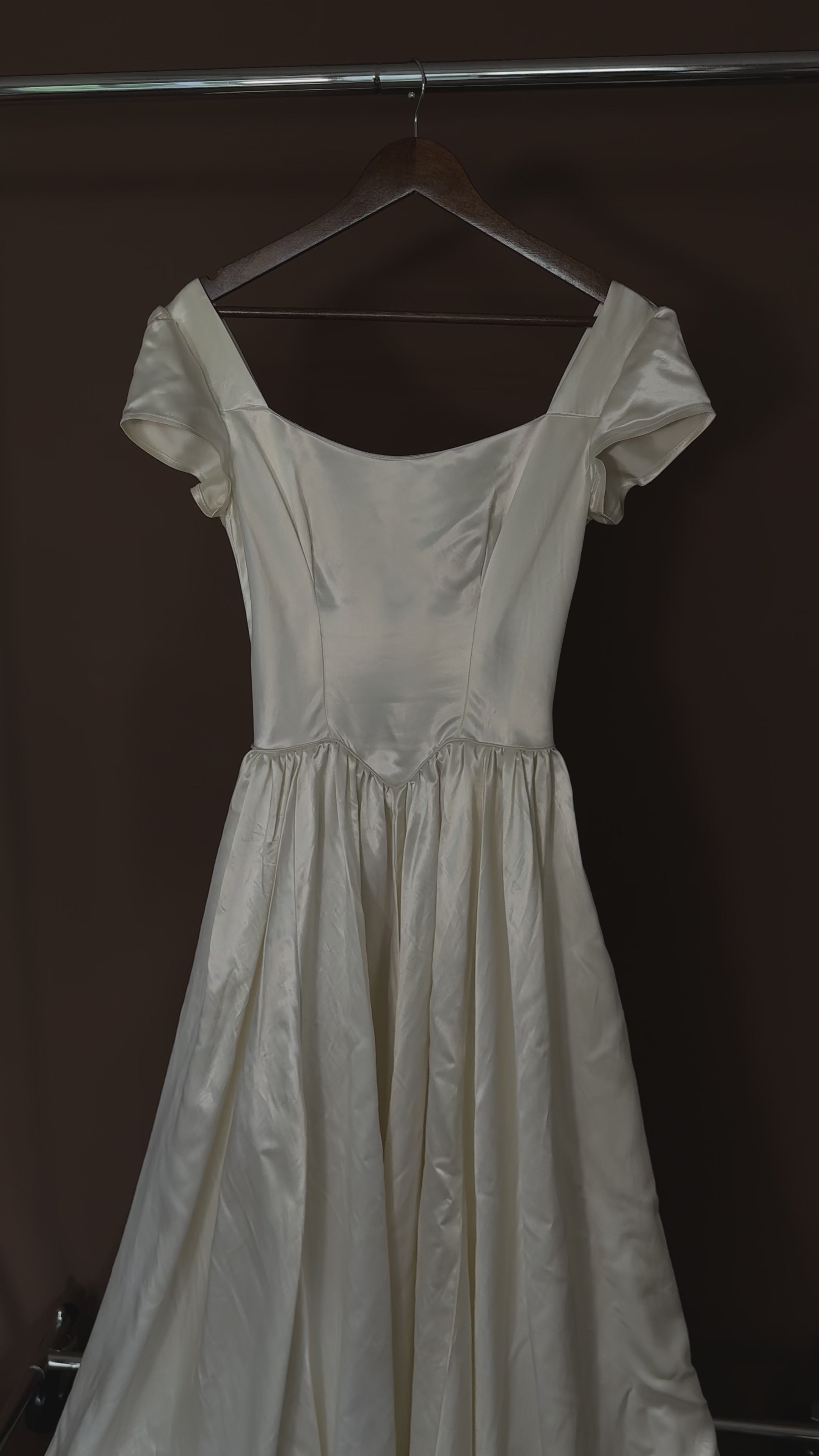 1940s Square Neck Ballet Gown