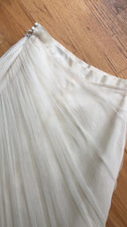 1980s Italian Silk Tulle Skirt with Train, Italy