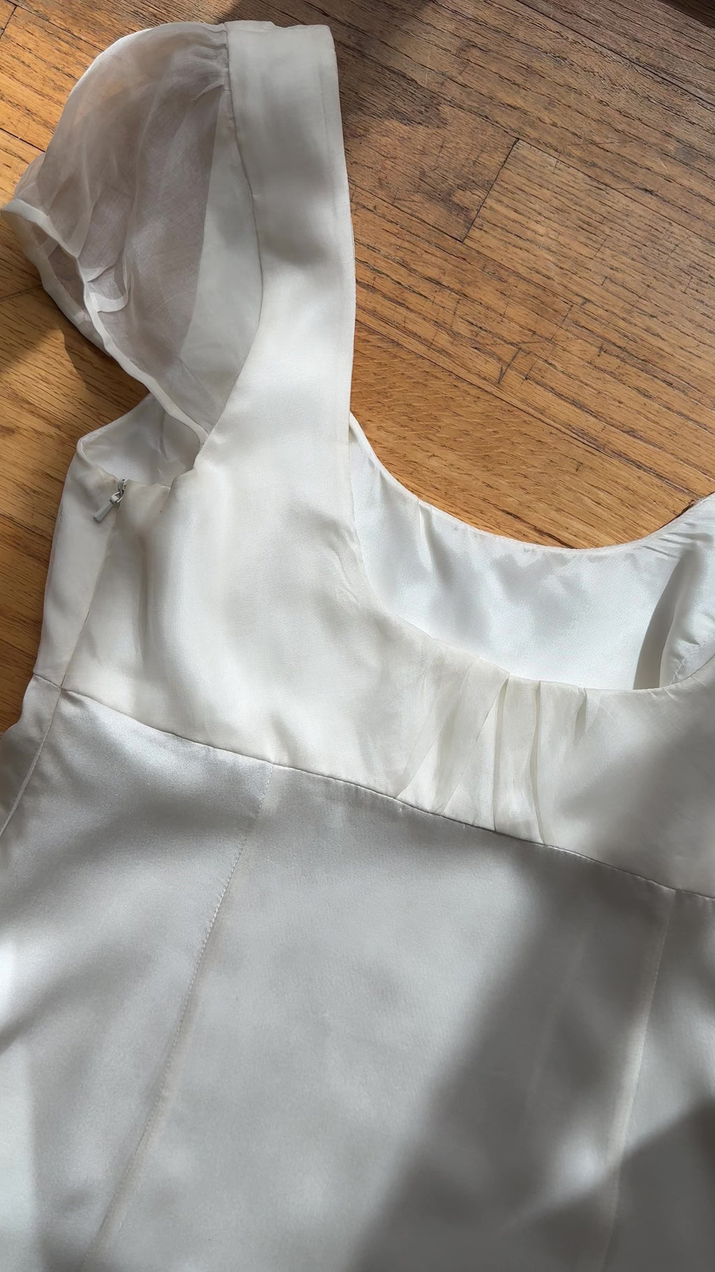 2000s English Silk Cap Sleeve Gown, England