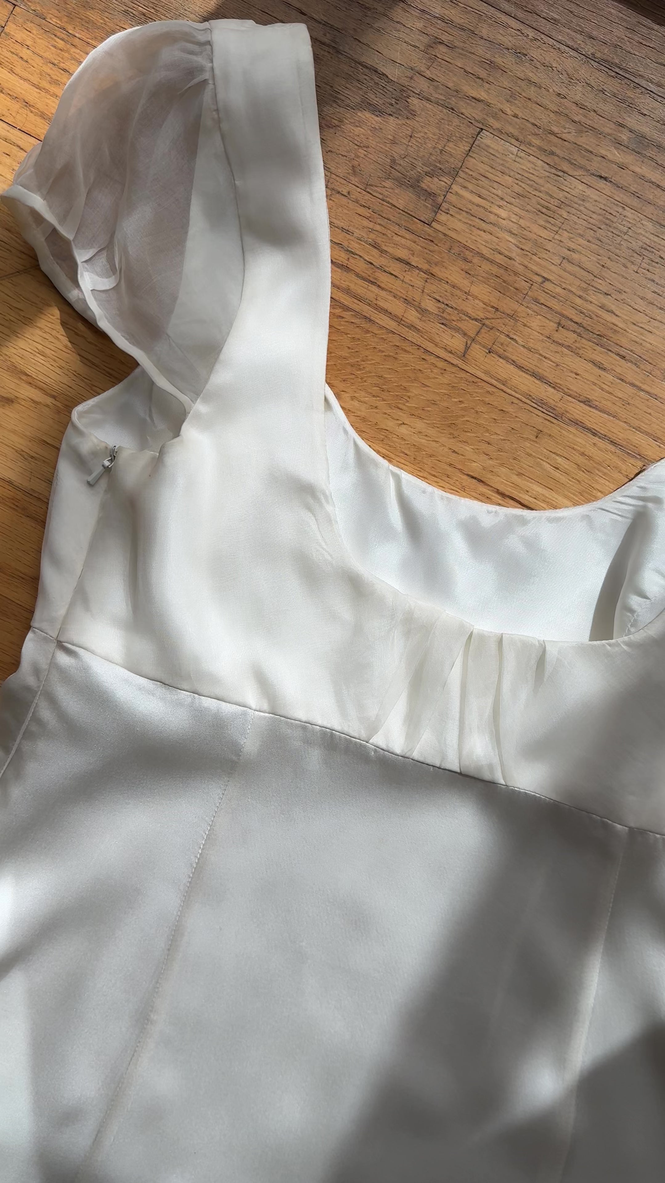 2000s English Silk Cap Sleeve Gown, England