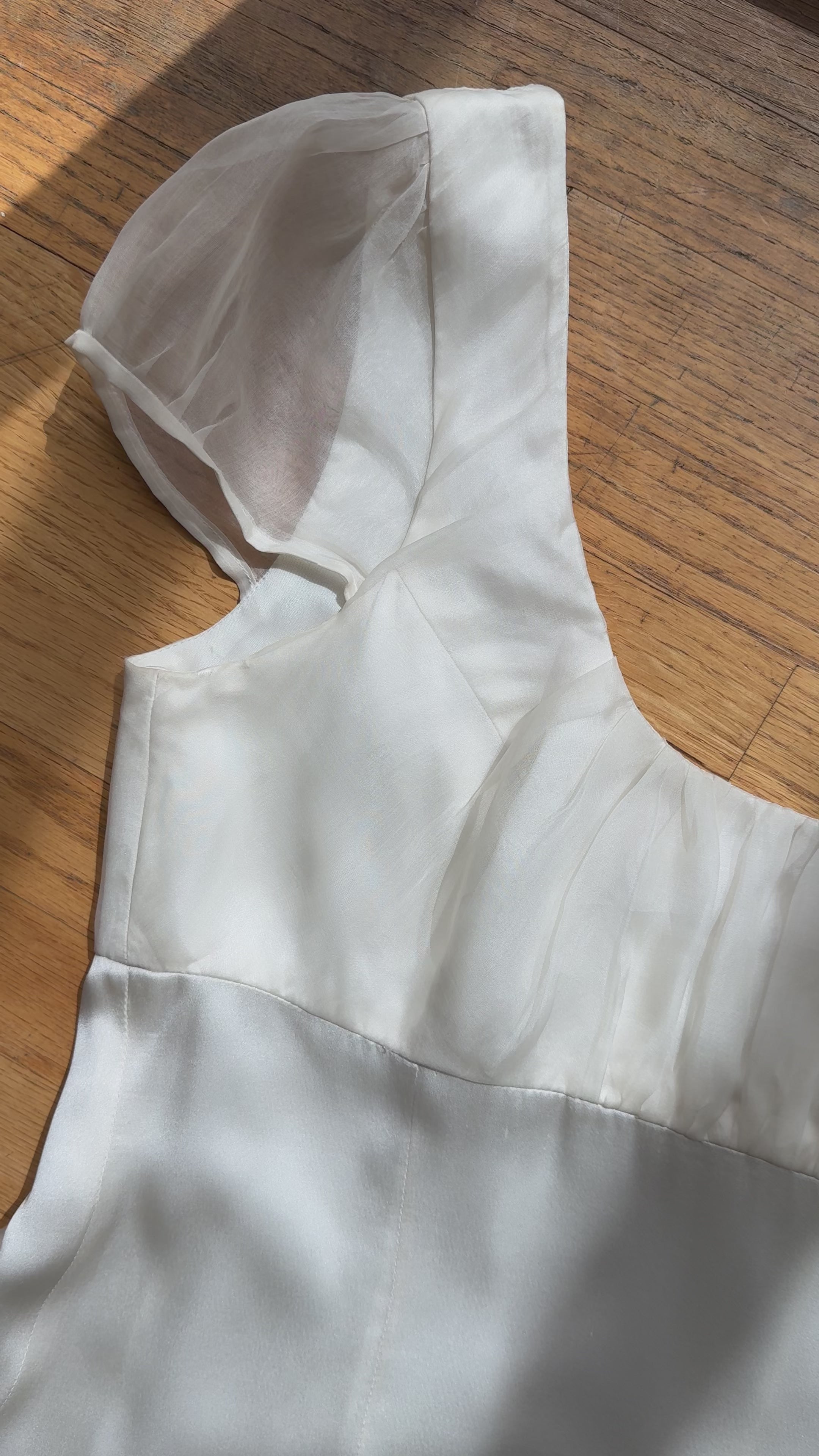 2000s English Silk Cap Sleeve Gown, England