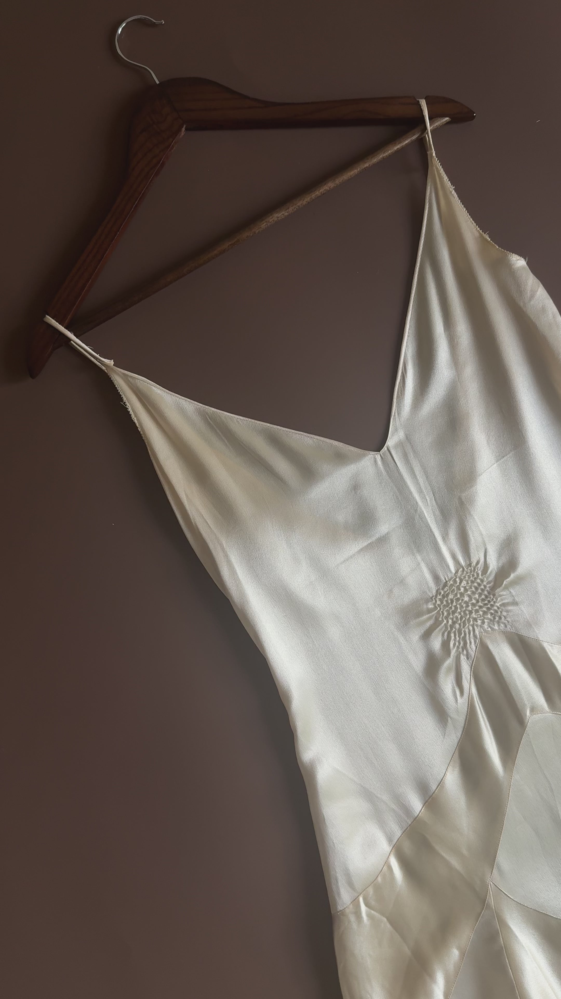 1920s Slipper Satin Tea-Length Dress