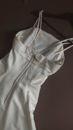 1990s Silk Double Spaghetti Strap Gown