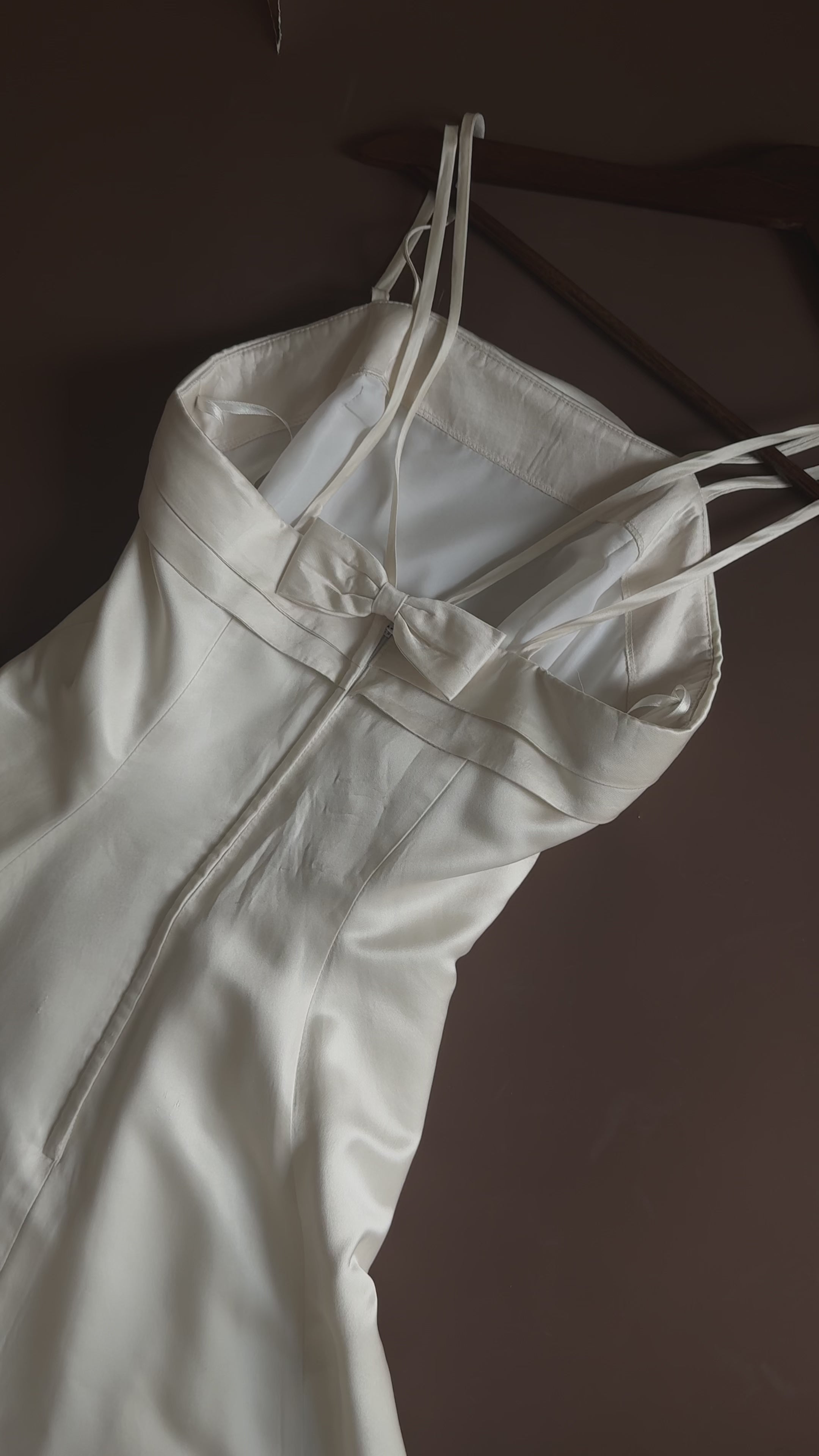 1990s Silk Double Spaghetti Strap Gown