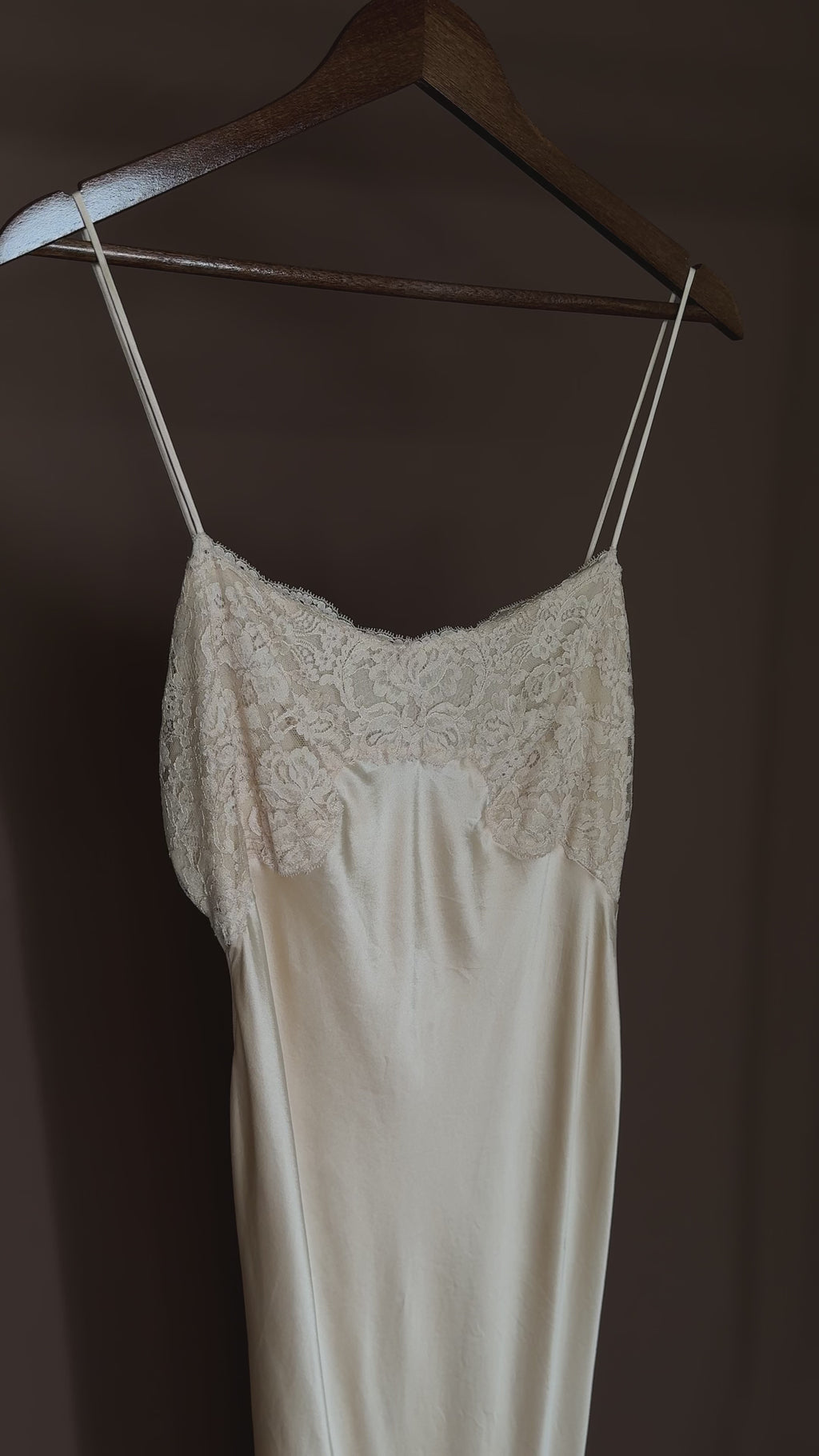 2000s Silk & Lace Slip Gown