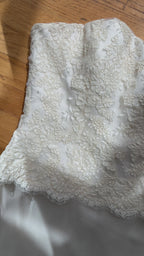 2000s English Silk Chiffon & Lace Bodice Gown, England
