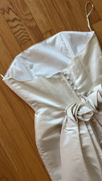 1990s Silk Amsale A101 Variation with Rosettes, USA