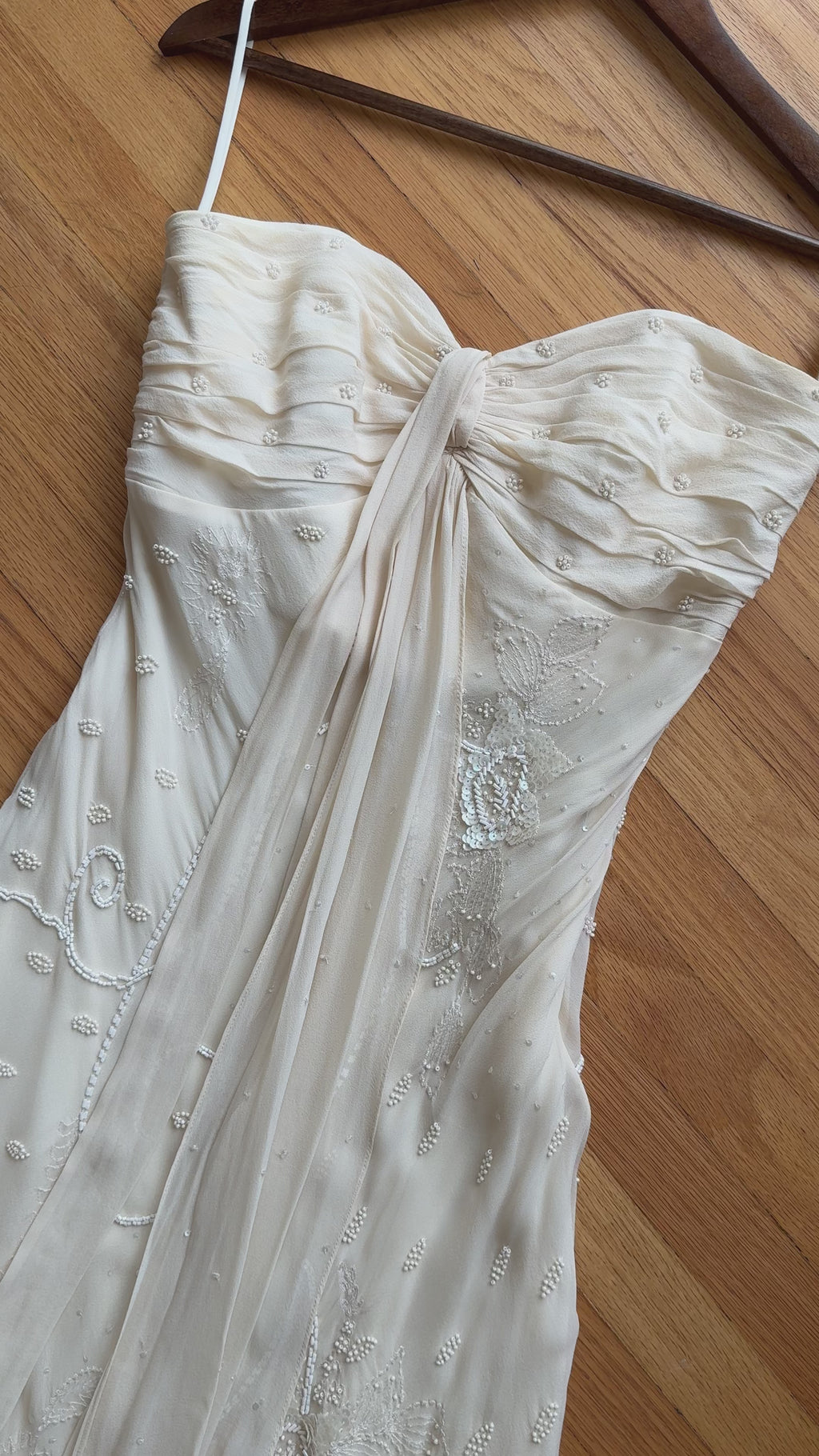 2000s Silk Chiffon Embellished Gown