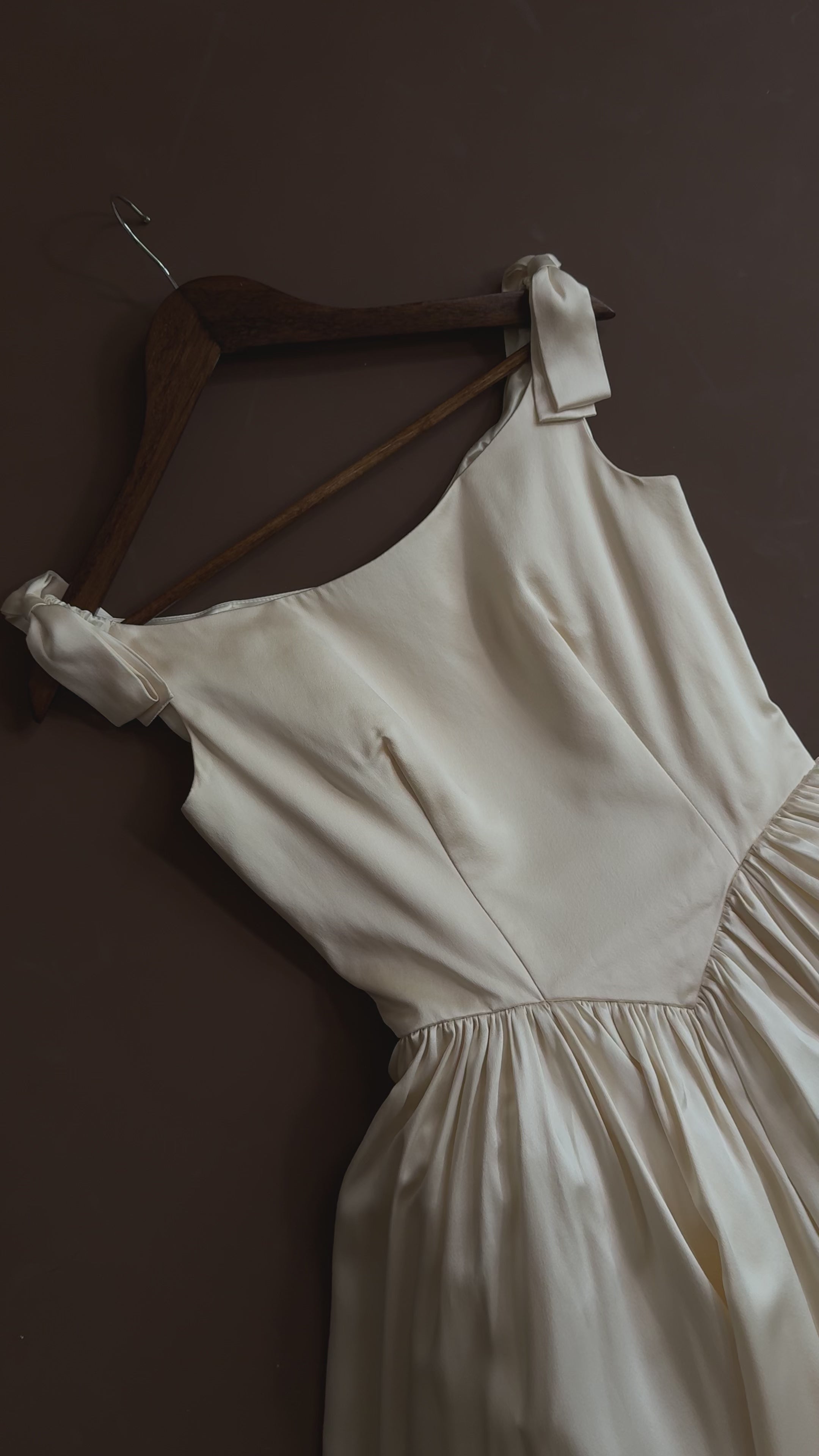 1990s Silk Deadstock Bateau Bow Dress