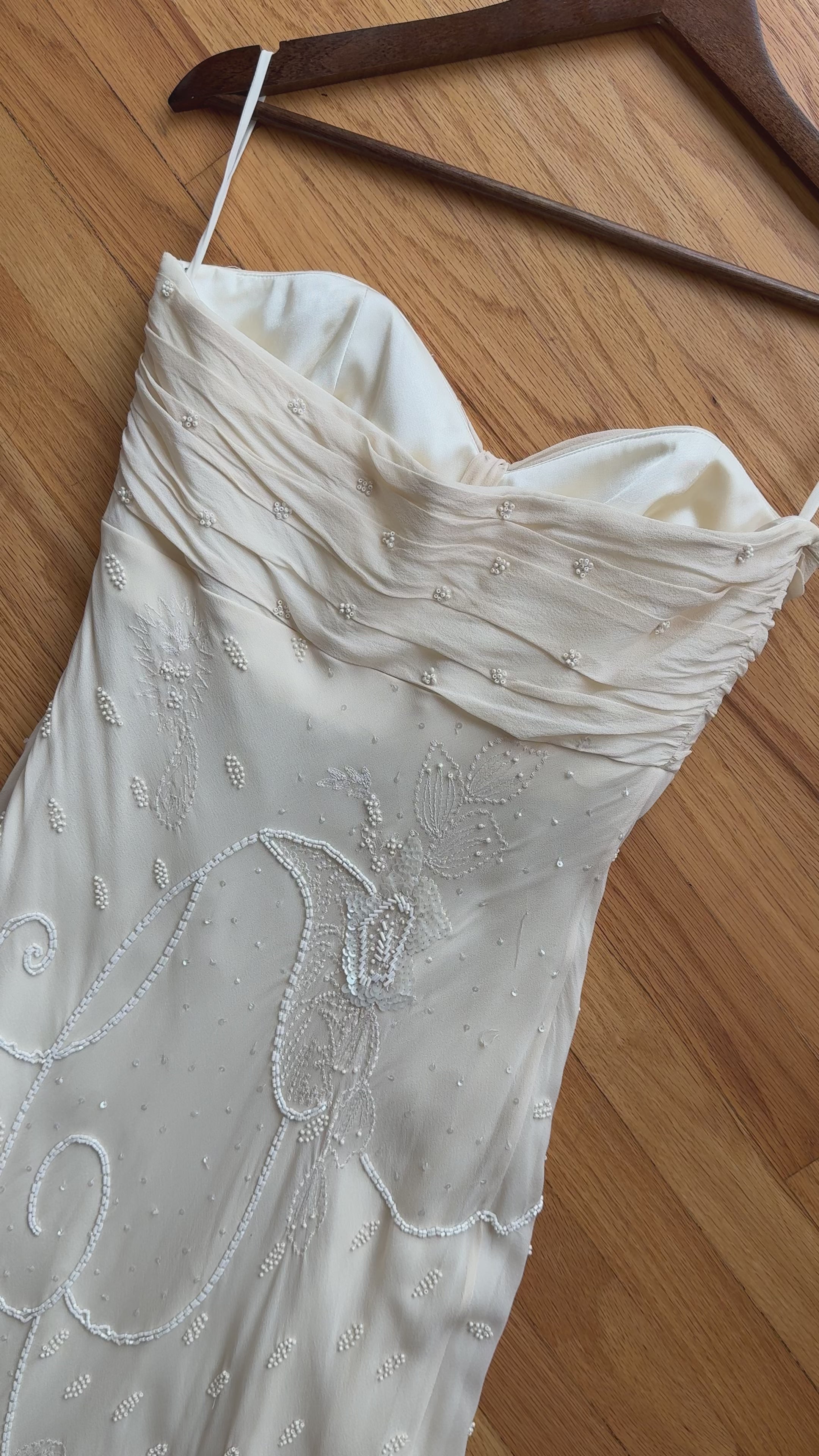 2000s Silk Chiffon Embellished Gown
