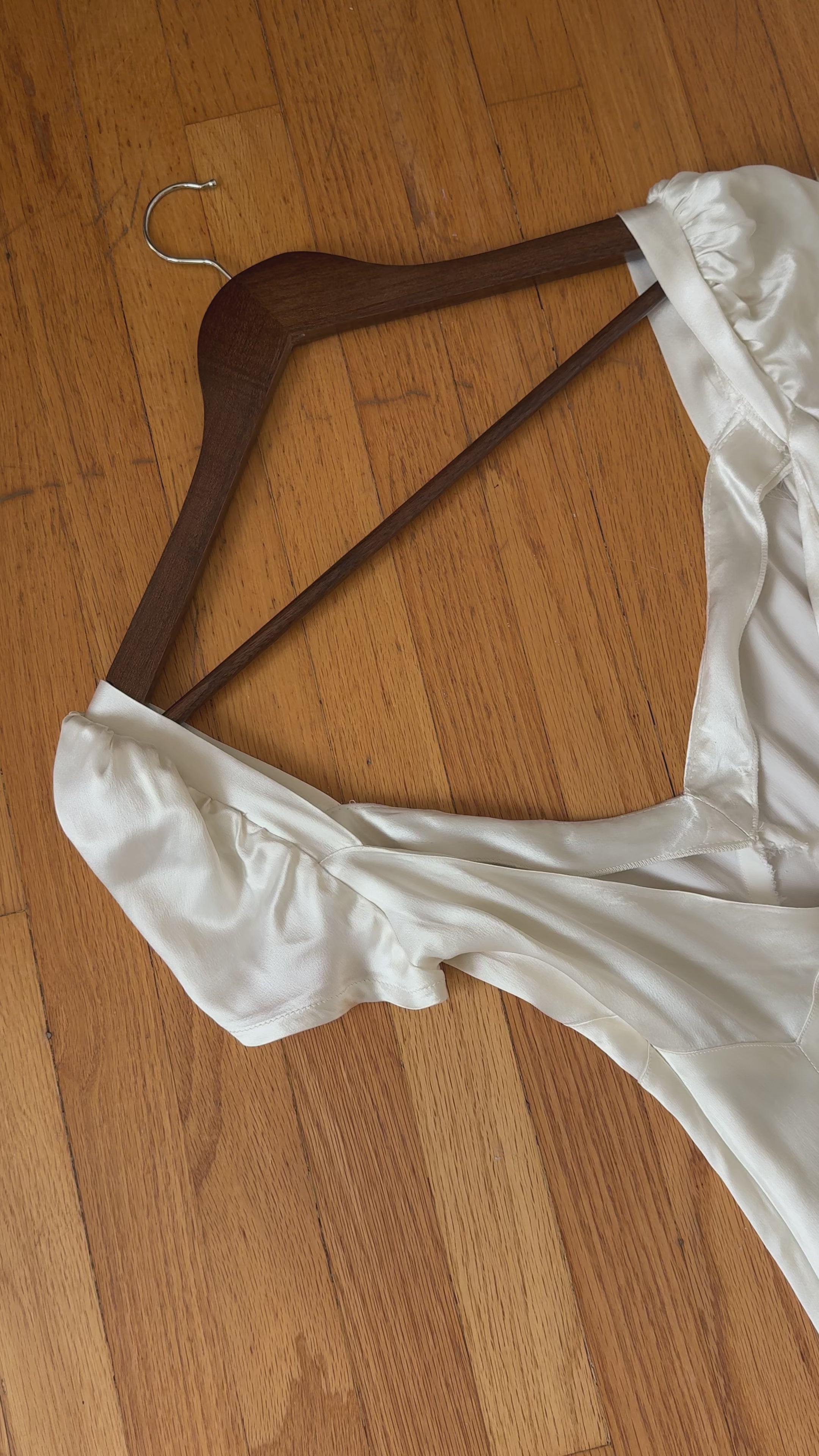 1940s Liquid Silk High-Low Gown