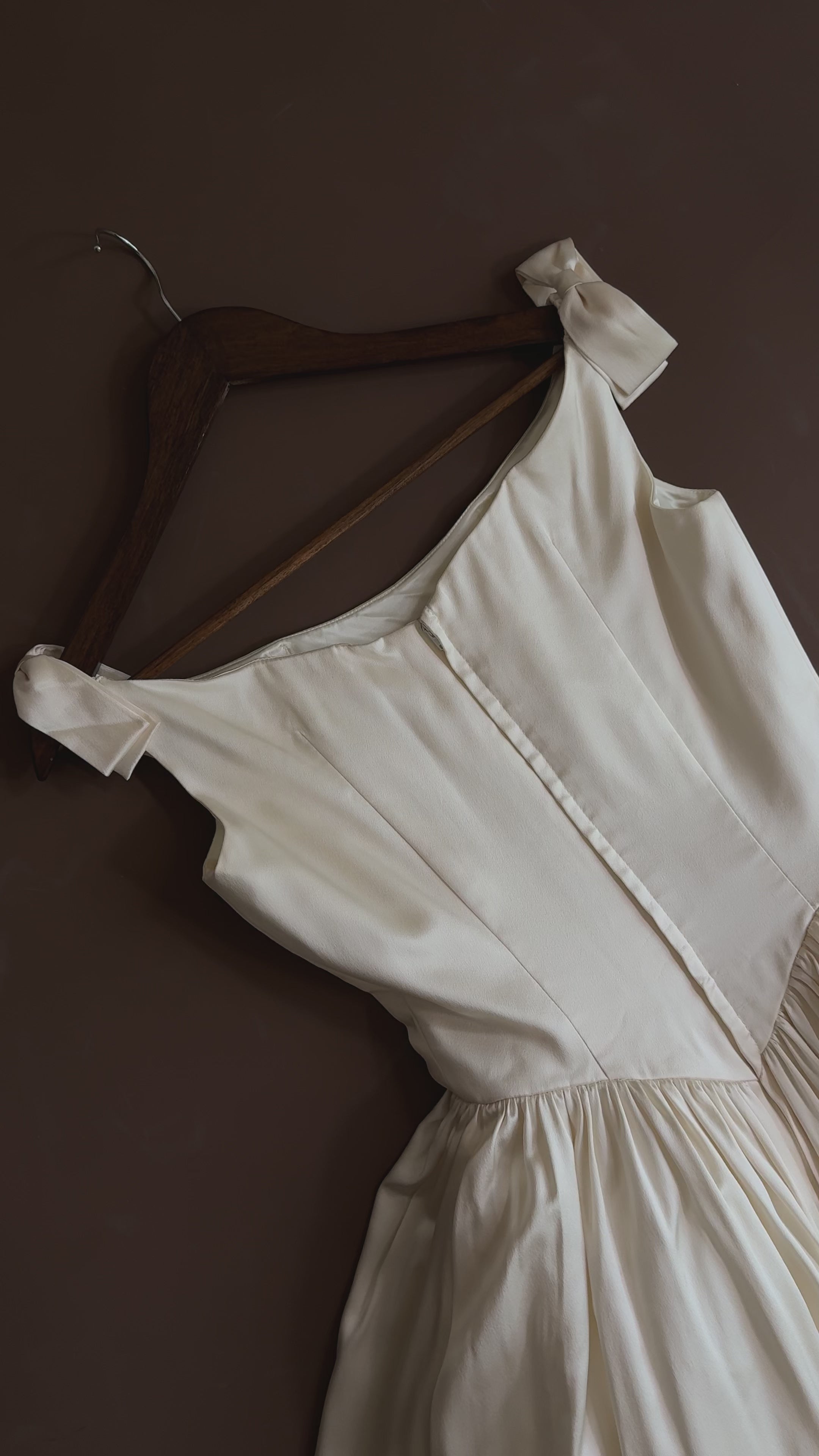 1990s Silk Deadstock Bateau Bow Dress