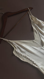 1920s Slipper Satin Tea-Length Dress