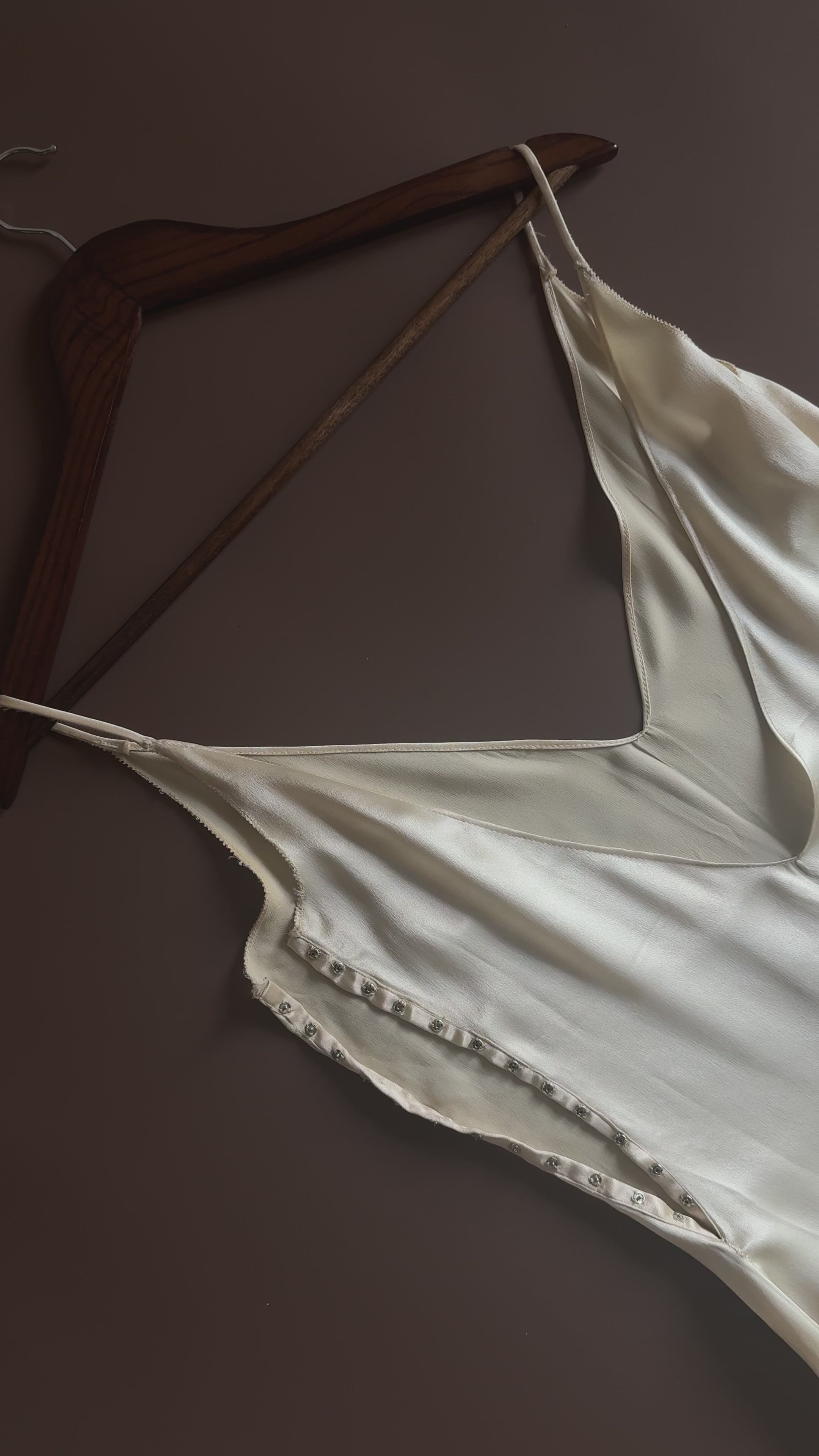 1920s Slipper Satin Tea-Length Dress